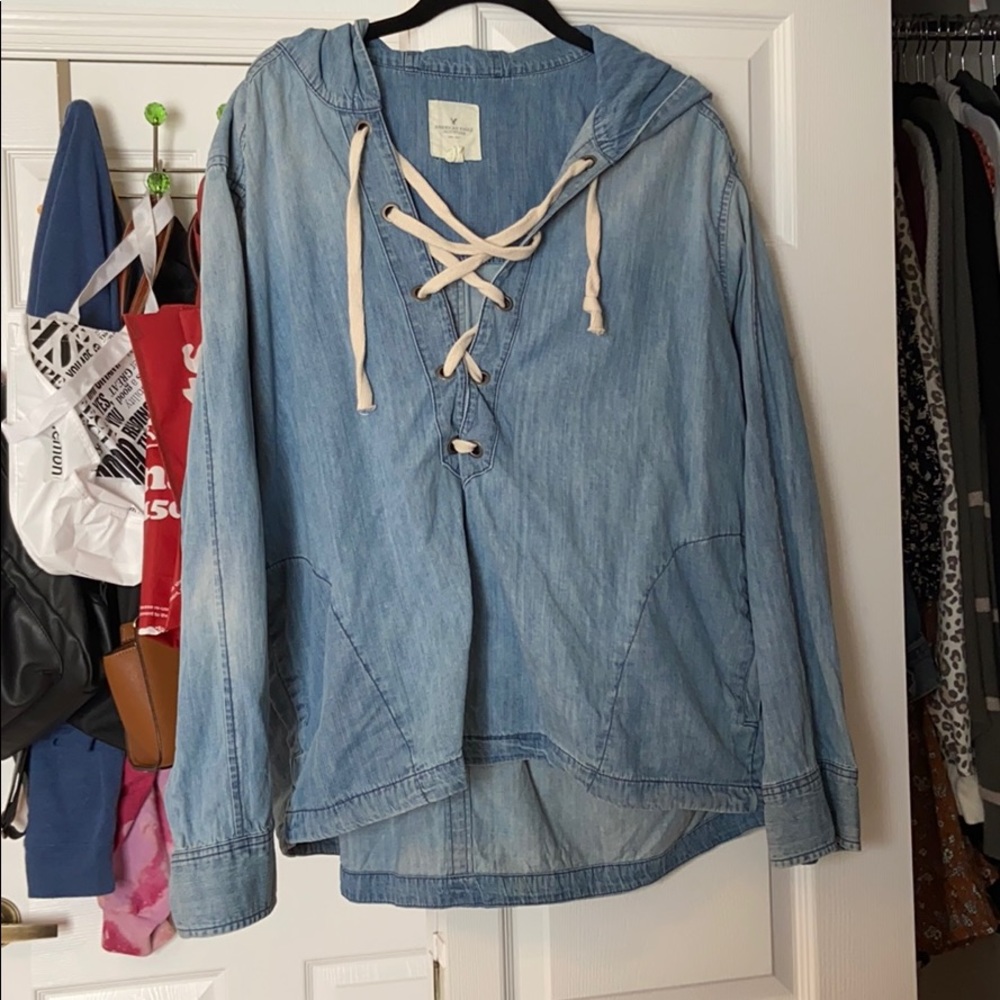 Jean Cross Design Hoodie